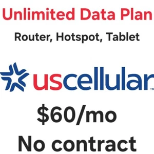 UScellular Unlimited 5G/LTE Data Plan SIM/eSIM Router, Tablet, Hotspot & More - Photo 1 sur 3