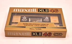 MAXELL XLII 46  Blank Audio Cassette Tape (Sealed) New! US - Picture 1 of 6
