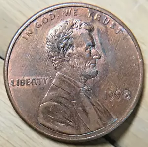1998 Double Die & Doubled Ear Lincoln Memorial Cent Close "AM" Multiple Errors - Picture 1 of 7
