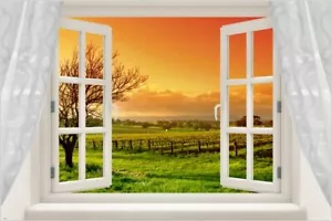 window poster FRENCH BORDEAUX REGION VINEYARDS picturesque COLORFUL 20x30 - Picture 1 of 1