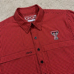 Camisa a Cuadros Roja de Microfibra Texas Tech GameGuard Para Hombres Talla Grande - Imagen 1 de 6