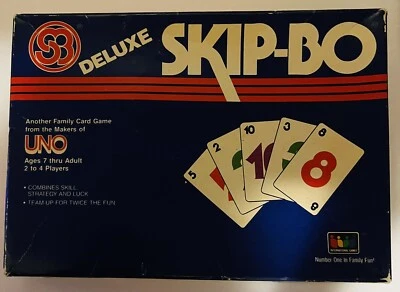 SKIP-BO Deluxe Card Board Game (2001, Mattel) 100% COMPLETE - Image 1 of 4