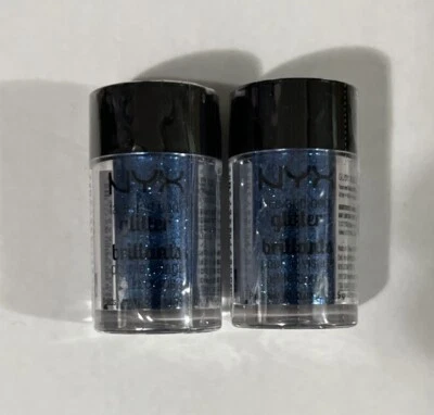 2-Pack NYX Face and Body Glitter, GLI 01 Blue 0.08 oz Brand New & Sealed - Image 1 of 2