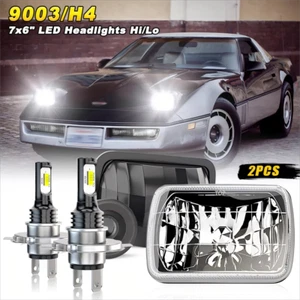 Pair 5x7 Inch LED Headlights HI-LO Beam DRL for Chevrolet Corvette 1984~96 / S10 - Picture 1 of 12