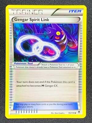 Gengar Spirit Link 95/119 XY Phantom Forces Pokemon Card NonHolo 2014  - Image 1 of 2