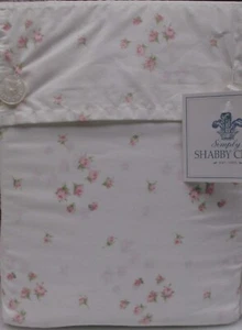 Rachel Ashwell Simply Shabby Chic White Pink Rosebud Sprinkles Sheet Set-Twin XL - Picture 1 of 12