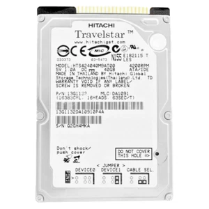Hitachi Travelstar 4K40 40GB 4200RPM IDE Ultra ATA100 2.5" Laptop HDD Hard Drive - Picture 1 of 4