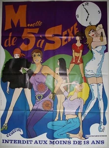 M..nette de 5 à sexe 1969 AFFICHE CINÉMA NEUVE 120X160CM ORIGINALE 70's artwork - Photo 1/7