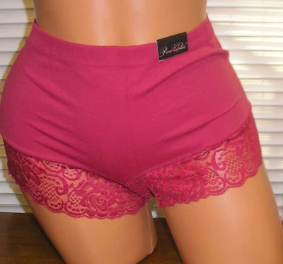 Bragas Lencería Prima Valentina Parte Inferior de Encaje Rojo Boyshorts, Talla 2X Regalo Adulto Foto 1 de 4
