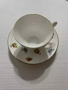 Royal Victoria Fine Bone China Tea Cup And Saucer Multicolor Floral - Picture 1 of 10