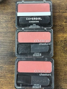 Covergirl Cheekers Powder Blush, 150 Pretty Peach, 0.12 oz | NIP | Sealed 3 Pack - Picture 1 of 3