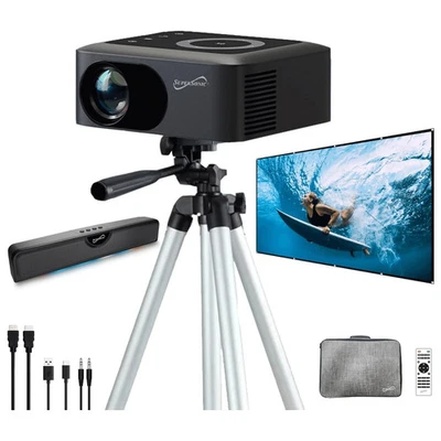 Supersonic Ultimate Soundbar Projector Combo with Bluetooth and RGB LED Lights - Image 1 of 4