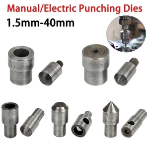 1.5mm-40mm Eyelet Punch Die Tool Set 45#Steel for Leather Craft Clothing Grommet - Picture 1 of 16