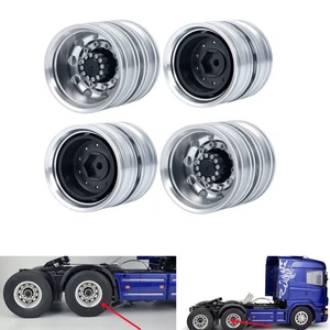 Llantas traseras CNC de metal para camión tractor Tamiya escala 1/4 piezas - Imagen 1 de 13