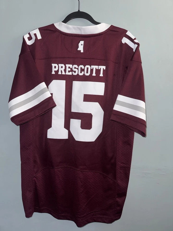 Adidas Mississippi State Dak Prescott #15 Football Jersey Maroon XL Men’s NCAA - Image 1 of 4