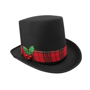 Christmas Top Hat Funny Soft Party Hat for Carnival Role Playing Fancy Dress - Picture 1 of 6