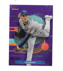 2025 Topps Finest Cole Ragans PURPLE REFRACTOR #81/200 - Picture 1 of 1