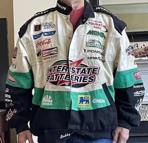 Giacca vintage Nascar Jeff Hamilton Interstate Batteries XL Bobby Labonte - Foto 1 di 18