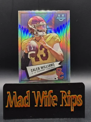 Caleb Williams 2022 Bowman U Chrome Football 52BF-4 USC BEARS QB #1 PICK!! - Image 1 of 4