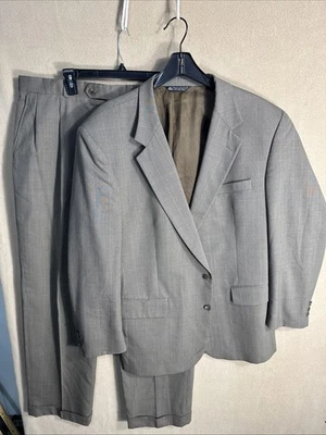 @ Traje Vintage Kingsridge 44L Rojo Oliva Rayas Pin Cuadros 2 Piezas 37x32 Personalizado Foto 1 de 4