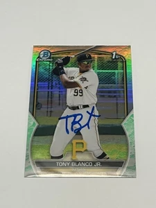 2023 Bowman Chrome Tony Blanco Jr Lunar Glow Refractor Auto 1st #BCP-134 GTP - Picture 1 of 2