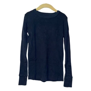 Lands' End Navy Blue Long Sleeve Pajama Top, Size Medium / 8 - Picture 1 of 5