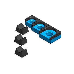 3D Werkzeugschalen MagAttach Ratsche Organizer Kit 3 Stück Set Blau/Schwarz - Bild 1 von 7
