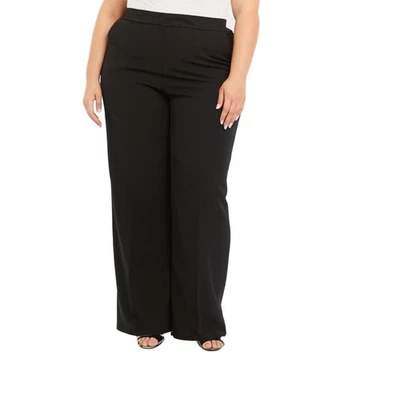 Bend Over Dress Pants Plus Size 16W Black Pull On Wide Leg Comfortable Versatile - Image 1 of 4