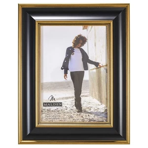 International Designs Black and Gold Fashion Wood Picture Frame, 5x7, Black - Picture 1 of 4
