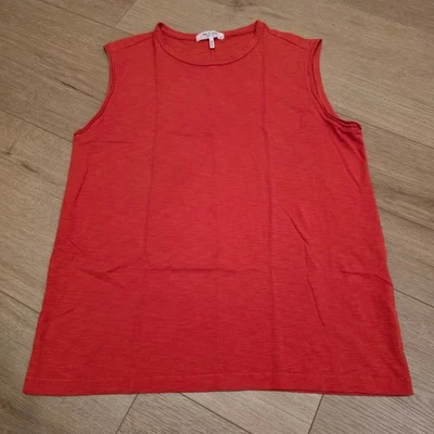Rag & Bone Slub Muscle Tank Womens S Orange Pima Cotton Sleeveless Lightweight - Image 1 of 4