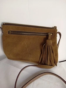 Vintage GAP Brown Fuax Suede Mini Crossbody PURSE Bag - Picture 1 of 8