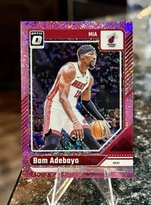 2024-25 Donruss Optic BAM ADEBAYO #/275 PINK GLITTER Prizm Miami Heat 212 - Picture 1 of 2