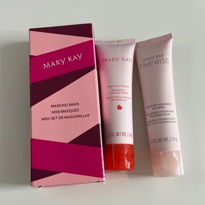 全新 MARY KAY Masking Minis 套装 粉色 粘土面膜 保湿凝胶面膜 — 第 1/2 张图片