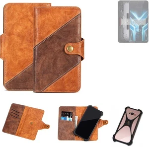 Handy Schutzhülle für Cubot X70 Handy-Cover Braun Booklet Case - Bild 1 von 7