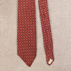Vintage Patterned Silk Tie Burgundy Hardy Amies - Picture 1 of 6