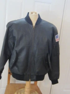 Große Michael Horban Leder Marine Corps Jacke - Bild 1 von 6