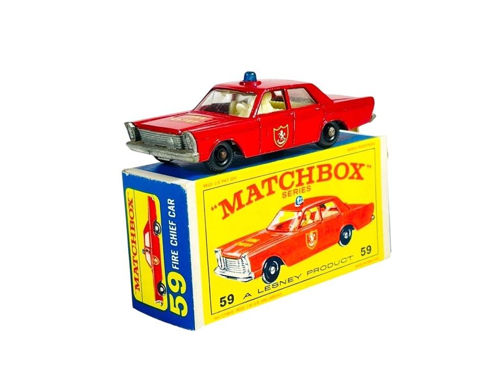 Matchbox Lesney No. 59 BPW Fire Chief Car w/E4 Box - Image 1 of 4