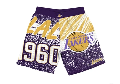 Mitchell & Ness Purple NBA Los Angeles Lakers Jumbotron Shorts Size L Cover