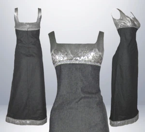 1960s Sleeveless Maxi Dress Gale Mitchell Evening Gown Brocade Empire Waist NWT - Picture 1 of 12