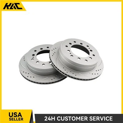 Rear Drilled & Slotted Disc Brake Rotors 31294 For Lexus GX470 2003 2004-2009 - Image 1 of 4