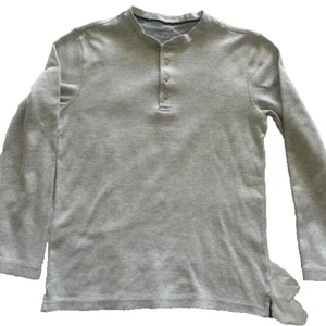 Wetterfestes Vintage Herren Henley Oberteil mittelgrau Langarm - Bild 1 von 6