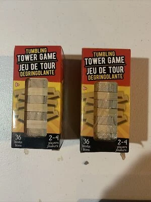 New in box 2 Tumbling Tower Games 36 Blocks  2-4 players age 6+ - Image 1 of 3
