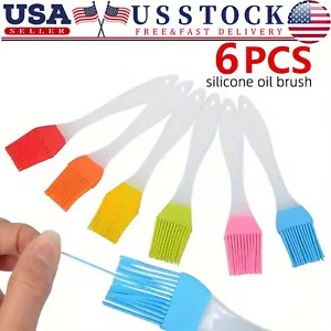 6Pcs Silicone Basting Pastry Barbecue oil Brush for BBQ Basting Kitchen Party US - Picture 1 of 8