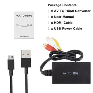 RCA zu HDMI Konverter Unterstützung von 1080P PAL/NTSC For PS1 PS2 PS3 STB Xbox - Bild 1 von 10