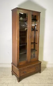 ANTICA CREDENZA VETRINA PRIMI 900 ROVERE DISPENSA LIBRERIA CRISTALLERIA VINTAGE - Foto 1 di 10