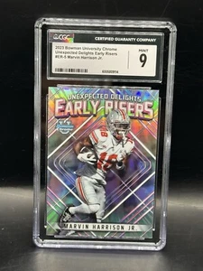 2023 Bowman University Chrome Early Risers #ER-5 Marvin Harrison Jr CGC 9 !!! - Picture 1 of 2