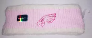 Philadelphia Eagles Women’s Knit Headband - NFL - Color: Pink & White - New - Picture 1 of 4
