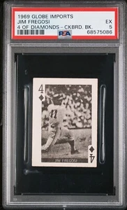 JIM FREGOSI, 1969 GLOBE IMPORTS CHECKERBOARD BACK PSA 5 POP 1, 1 HIGHER! - Picture 1 of 2