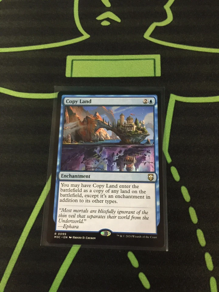 MTG Magic The Gathering Copy Land Blue Enchantment Commander  - Image 1 of 1