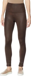DG2 Diane Gilman Slim Sleek Coated Knit Legging Solid ESPRESSO PXS NEW (86) - Picture 1 of 1